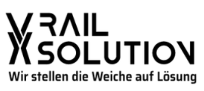 Logo Rail Solution in Farbe blau grau